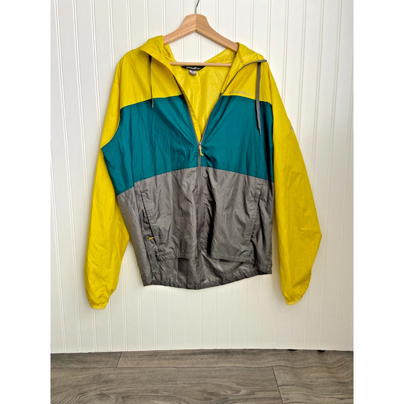 Eddie Bauer Windbreaker L Soft Shell Lightweight Pullover Hooded Jacket Gorpcore - Picture 1 of 5